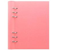 Filofax Clipbook A5 Leather Look Notebook Plain Pastel Rose Various Notepapers