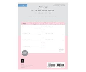 Filofax A5 Confetti week to view 2024 diary, White