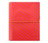 Filofax A5 Domino Patent Organiser - Orange/Pink Stripes