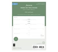 Filofax A5 Week on Two Pages 2024 Personal Organiser Insert, White