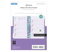 Filofax A5 Illustrated Floral Week on 2 Pages 5 language 2026 Diary Pack 26-6351