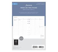 Filofax A5 Minimal week to view vertical 2024 diary with appointments, White