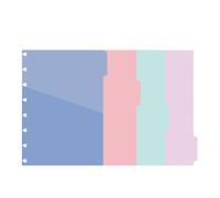 Filofax A5 Notebook Pastel Colored Index Set, 4 Movable Indexes (B152015)
