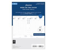 Filofax A5 week on two pages 5 language appointments 2026 diary 26-68514