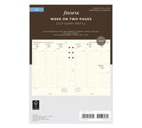 Filofax A5 Week on two pages column format 5 language 2027 diary - cotton cream 27-68513