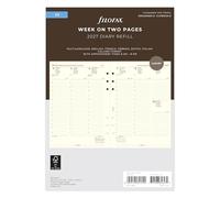 Filofax A5 Week on two pages column format 5 language 2027 diary - cotton cream 27-68513