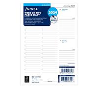 Filofax A5 Week on two pages column format English 2024 diary, White