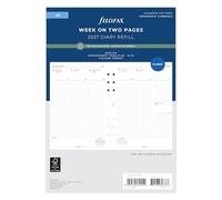 Filofax A5 Week on two pages column format English Recycled paper 2027 diary 27-68521R