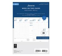 Filofax A5 Week On Two Pages Diary With Appointment Refill 2026 Multi Language