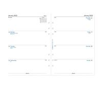Filofax A5 week on two pages English 2023 diary ,White