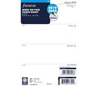 Filofax A5 Week on Two Pages English mid Year Diary August 19 - July 20