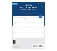 Filofax A5 week on two pages mid year August 26 - July 27 diary refill 27-68562