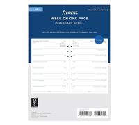 Filofax A5 week per page 4 language 2026 diary 26-68517