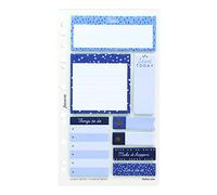 Filofax Accessory, Indigo Collection, Repositionable Sticky Notes, Set of 8 Note Pads, 25 Sheets Each (B132762), Multicolor