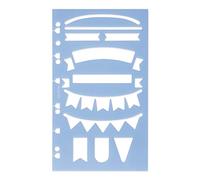 Filofax Accessory, Stencil, Compatible with A5 and Personal Size Filofax Organizers, 6.5" x 3.75", Banner Stencil (B132858)