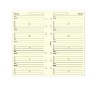 FILOFAX Addresses Cotton Cream, Personal Size, 20 Sheets (B130253)