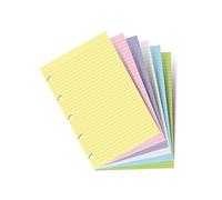 Filofax B122017 Notebook Refill, Pocket Size, Pastel Colors, Ruled Paper