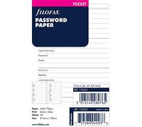 Filofax B132562 Classic Organizer Refill, Pocket Size, Password Paper,White