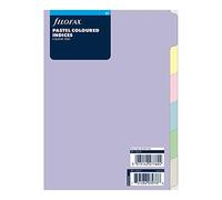Filofax B1326144, 6-tab index Organizer refill, A5 size, Pastel colors, Blank