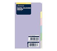 Filofax B132674, 6-Tab Index Orgnizer Refill, Personal Size, Pastel Colors, Blank