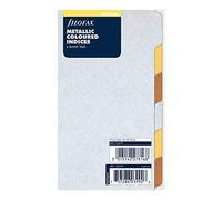 Filofax B132679, 6-Tabs Index Organizer Refill, Personnal Size, Metallic Colors, Blank