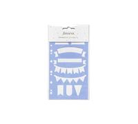 Filofax Banner Stencil Sheet,Blue