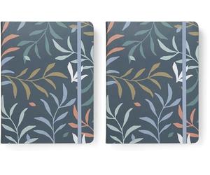 Filofax Botanical A5 Refillable Notebook - Blue (Pack of 2)