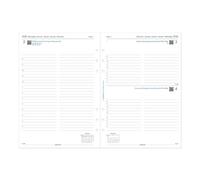 Filofax Calendar Diary Refill, A5 Size, Day on One Page with Appointments, White Paper, Multilingual: Five Languages, 2026 (C68515-26)