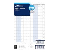 Filofax Calendar Diary Refill, A5 Size, Horizontal Year Planner, White Paper, English, 2025 (C68506-25)