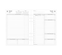 Filofax Calendar Diary Refill, A5 Size, One Day on Two Pages with Appointments, Time Management, White Paper, English, 2026 (CTM7031-26)