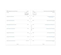 Filofax Calendar Diary Refill, A5 Size, Week on One Page, White Paper, Unruled, Multilingual: Four Languages, 2026 (C68517-26)