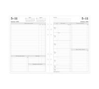 Filofax Calendar Diary Refill, A5 Size, Week-to-View with Appointments, Time Management, White Paper, Ruled, English, 2026 (CTM7051-26)