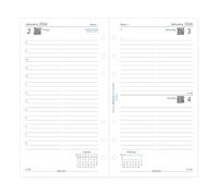 Filofax Calendar Diary Refill, Personal/Compact Size, Day on One Page with Appointments, Ruled, White Paper, English, 2026 (C68441-26)