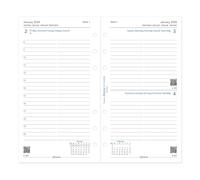 Filofax Calendar Diary Refill, Personal/Compact Size, Day on One Page with Appointments, Ruled, White Paper, Multilingual: Five Languages, 2026 (C68442-26)