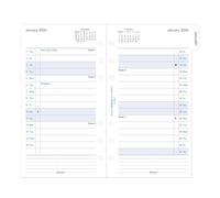 Filofax Calendar Diary Refill, Personal/Compact Size, Month-to-View, with Tabs, White Paper, Ruled, English, 2026 (C68425-26)