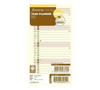 Filofax Calendar Diary Refill, Personal/Compact Size, Vertical Year Planner, Cotton Cream Paper, English, 2024 (C68408-24)