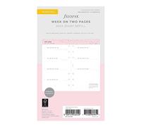 Filofax Calendar Diary Refill, Personal/Compact Size, Week-to-View, Confetti Minimal Diary Pack, Multilingual: Five Languages, 2024 (C68491-24)