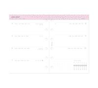 Filofax Calendar Diary Refill, Pocket Size, Week-to-View, Confetti Minimal Diary Pack, Multilingual: Five Languages, 2027 (C68291-27)