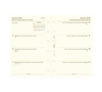 Filofax Calendar Diary Refill, Pocket Size, Week-to-View, Cotton Cream Paper, Unruled, Multilingual: Five Languages, 2026 (C68213-26)