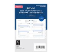 Filofax Calendar Pocket 1 Month / 2S Tabbed (German) 2026