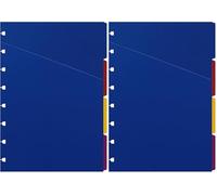 Filofax Classic Brights A5 Notebook Refill Blank Index 4 tabs Assorted (Pack of 2)