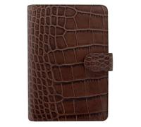 Filofax Classic Croc Personal Leather Organiser - Chestnut