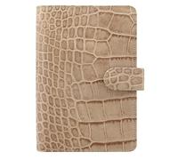 Filofax Classic Croc Personal Leather Organiser - Fawn