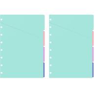 Filofax Classic Pastels A5 Notebook Refill Blank Index 4 tabs Assorted (Pack of 2)