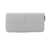 Filofax Classic Stitch Soft Leather Wallet with Zip Grey
