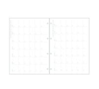 Filofax Clipbook Refill, A4 Size, Undated Monthly Planner, 11.69''x8.27'', White Paper, Refill (B346001), Multicolor