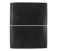 Filofax Domino Organizer, A5 Size, Black - Leather-Look, Contrast Stitching, Six Rings, Week-to-View Insert, Multilingual (C027868)