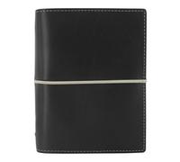 Filofax Domino Organizer, Pocket Size, Black - Leather-Look, Contrast Stitching, Six Rings, Week-to-View Insert, Multilingual (C027846)