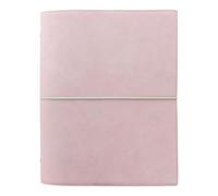 Filofax Domino Soft Organizer, A5 Size, Pale Pink - Smooth, Leather-Look, Grain Effect, Tactile, Six Rings, Week-to-View Insert, Multilingual (C022604)