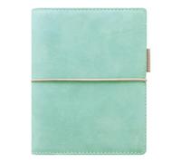 Filofax Domino Soft Organizer, Pocket Size, Duck Egg - Smooth, Leather-Look, Grain Effect, Tactile, Six Rings, Week-to-View Calendar Diary, Multilingual, 2025 (C022583-25)
